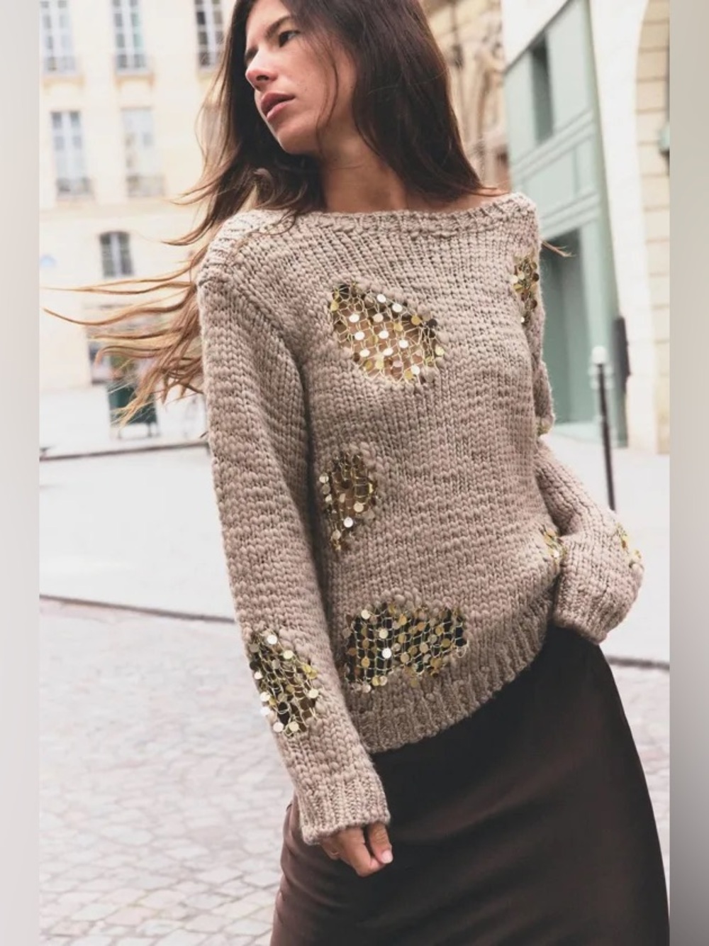 ZARA ~ Sequin sweater - Picture 4 of 9